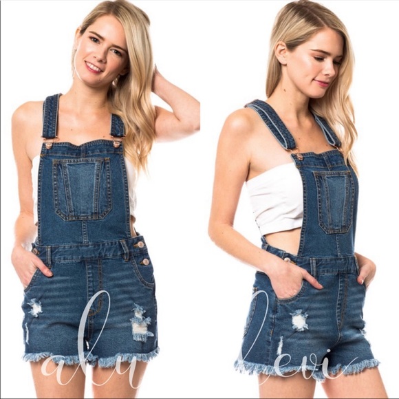 JUST IN TIME FOR SUMMER!!  Denim Overalls - Picture 2 of 2